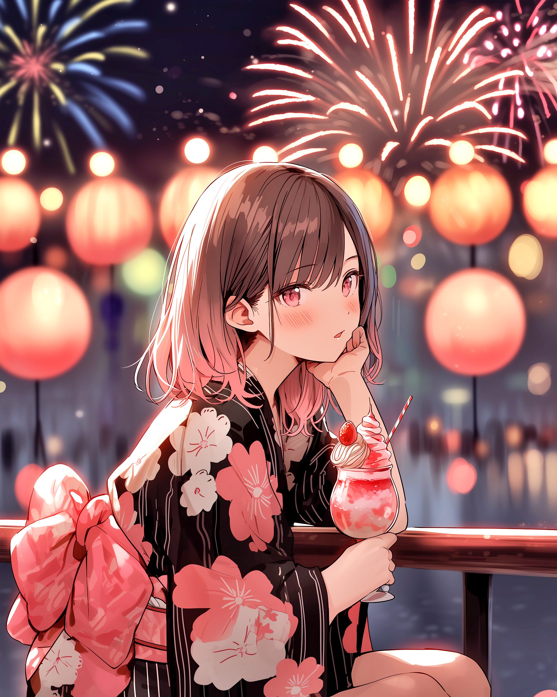 花火と浴衣女子0