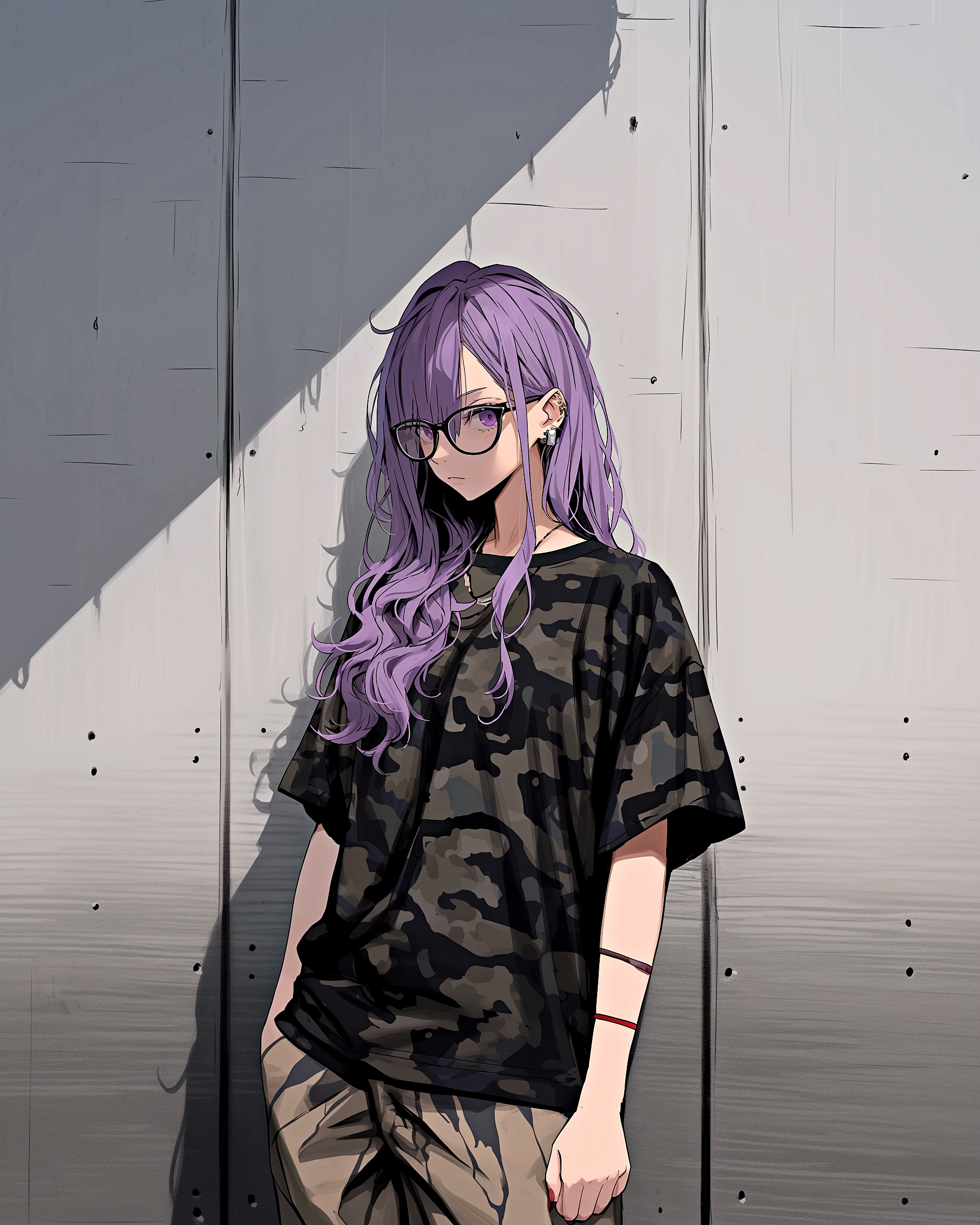 パープルヘア女子0
