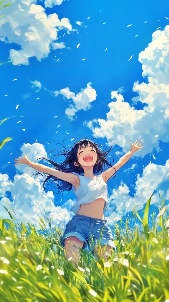 青空女子の壁紙０