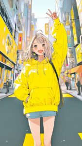 壁紙・カラフル女子０