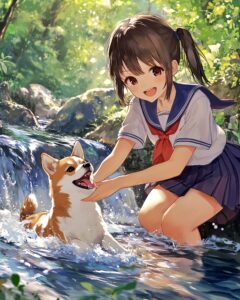 犬と女の子０