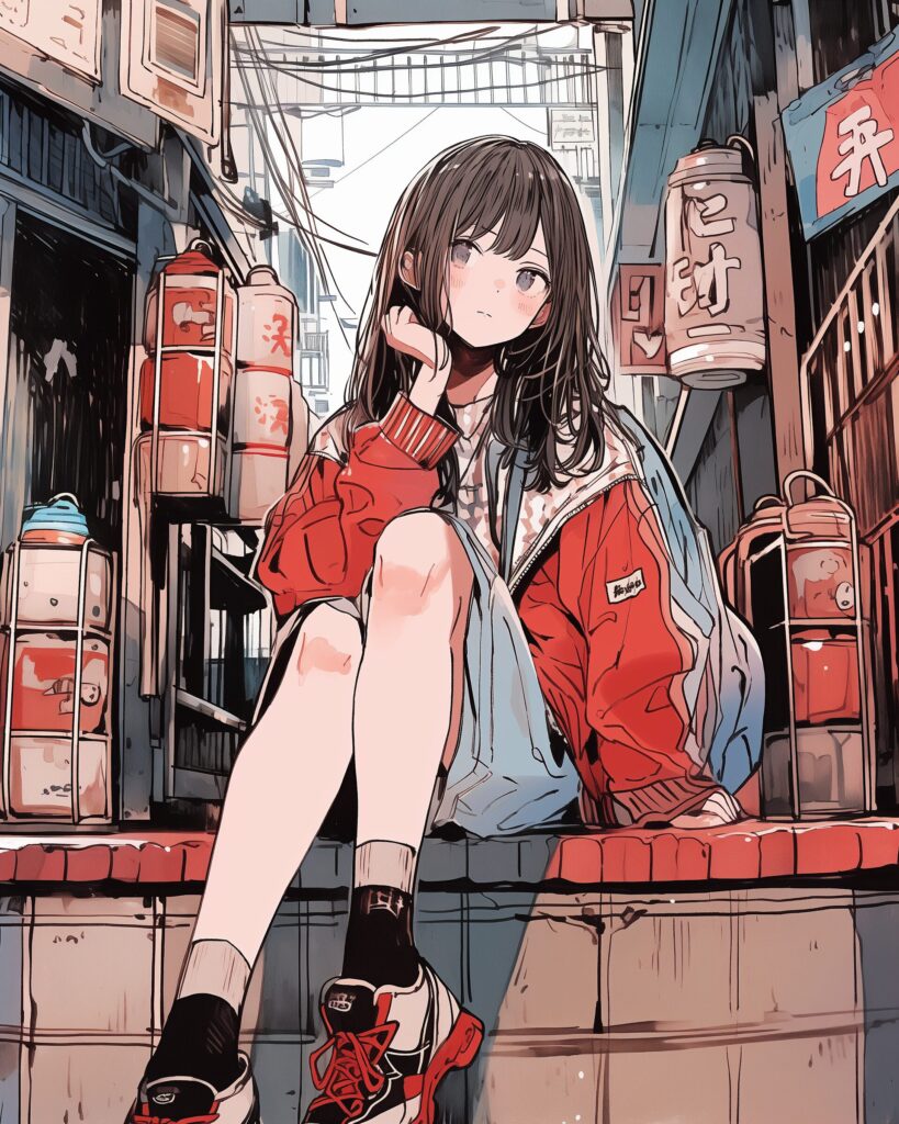 REDパーカー女子０