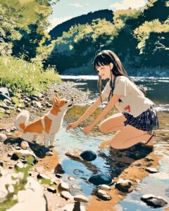 犬と女の子０