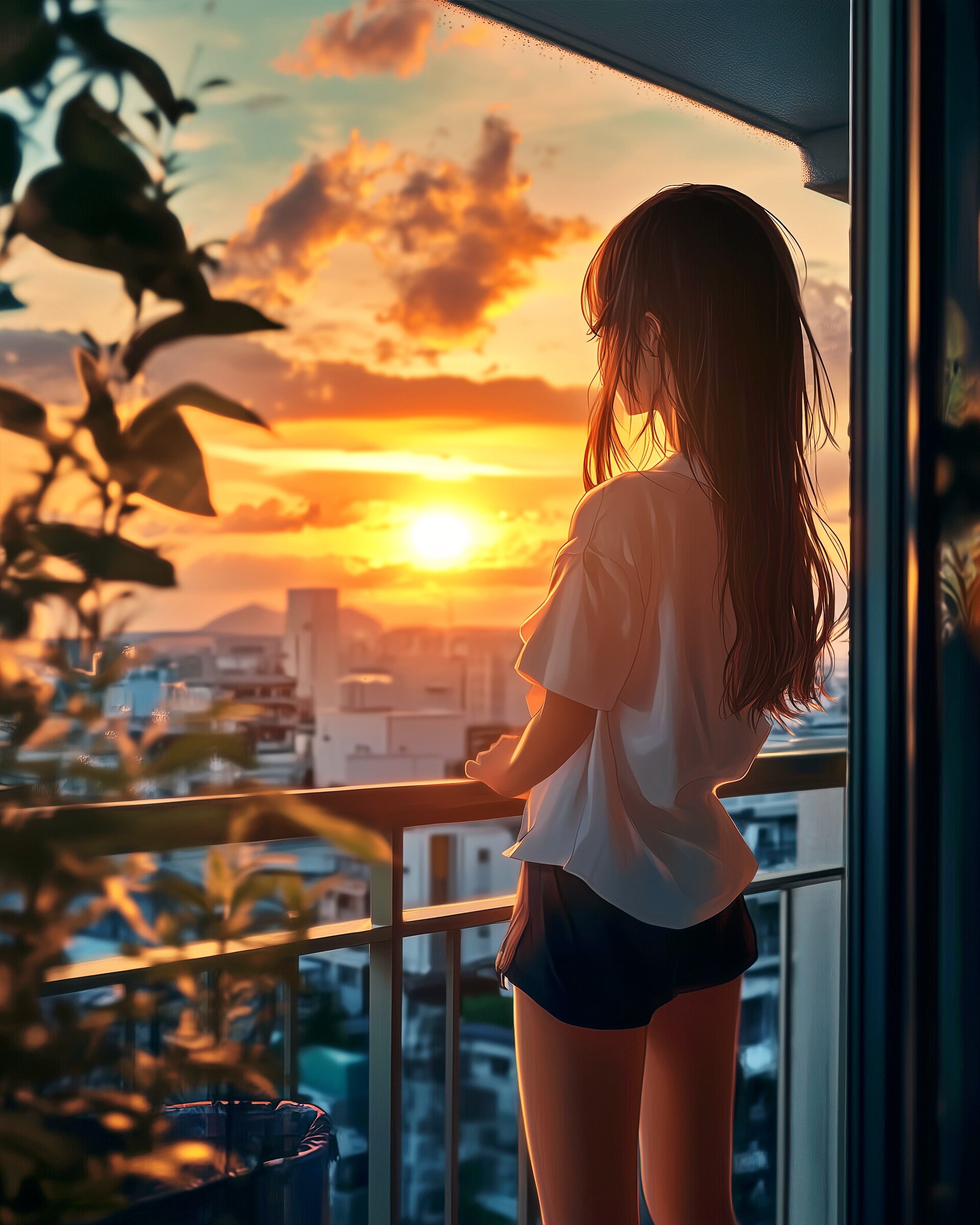 夕日女子1