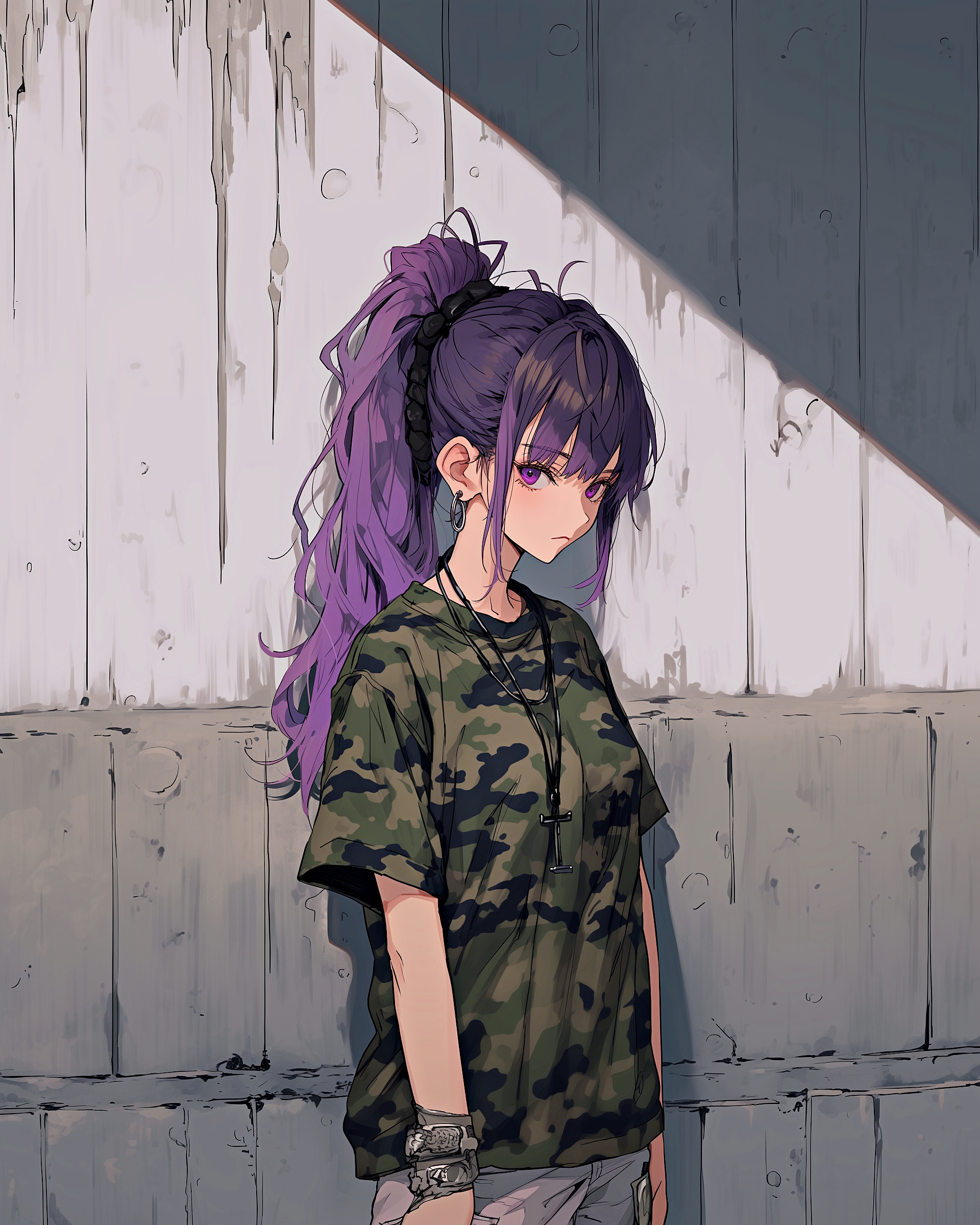 パープルヘア女子1