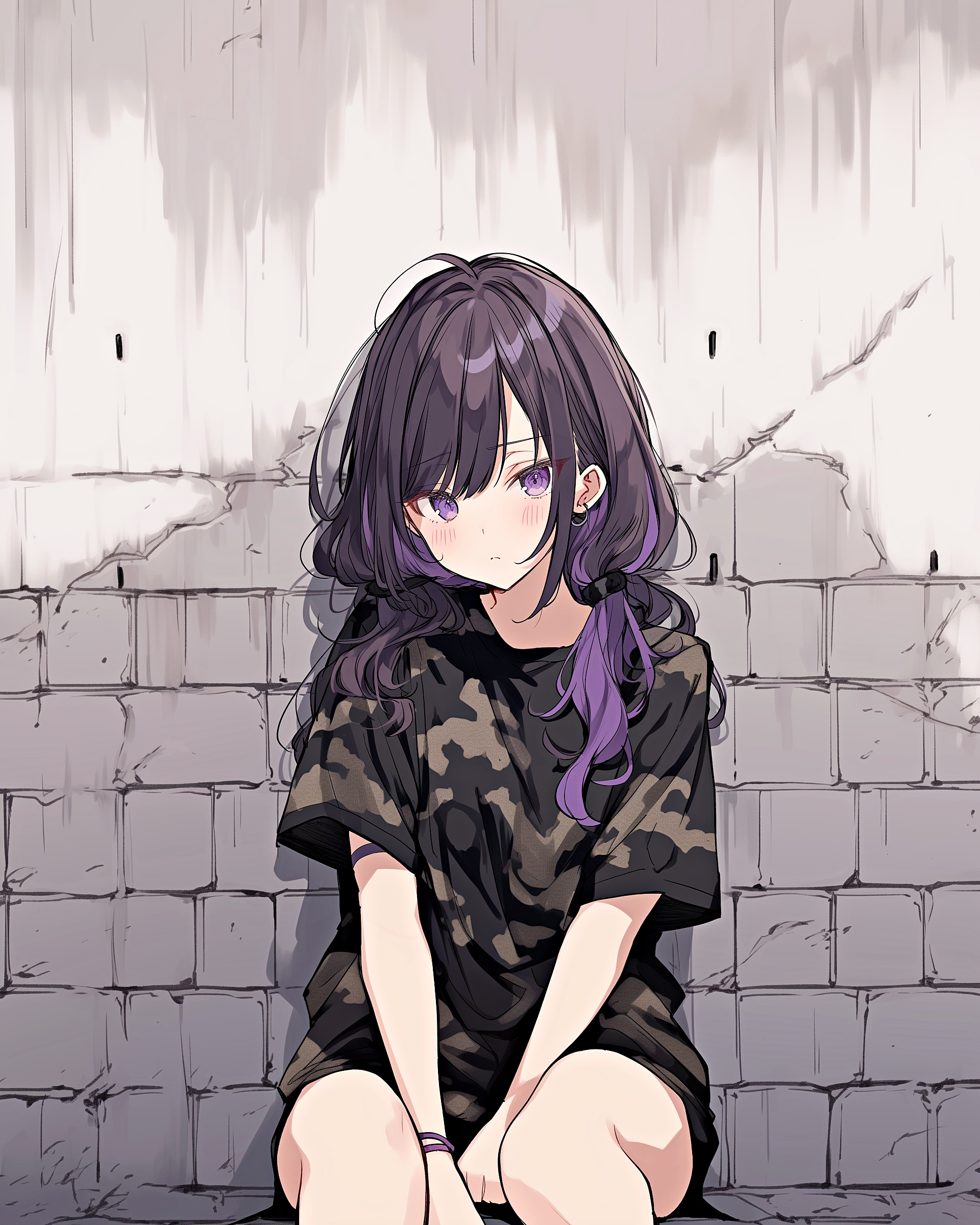 パープルヘア女子０