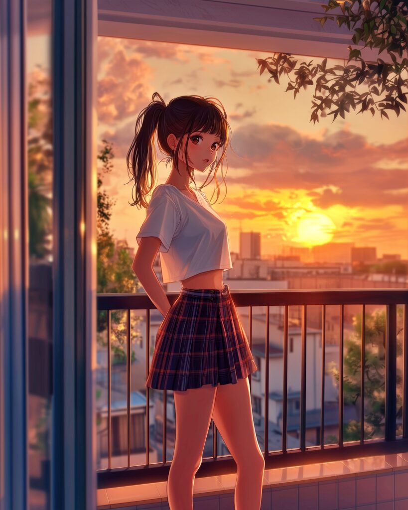 夕日女子０