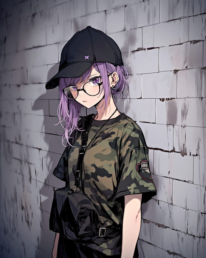 パープルヘア女子１