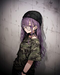 パープルヘア女子１