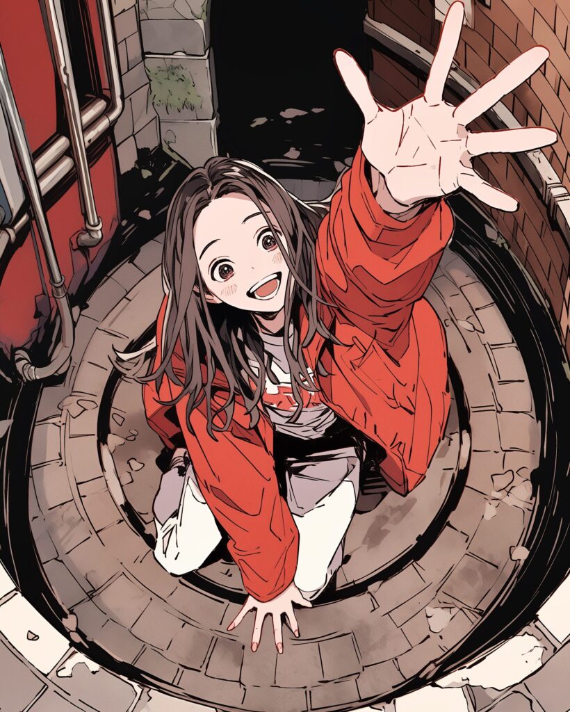 REDパーカー女子０