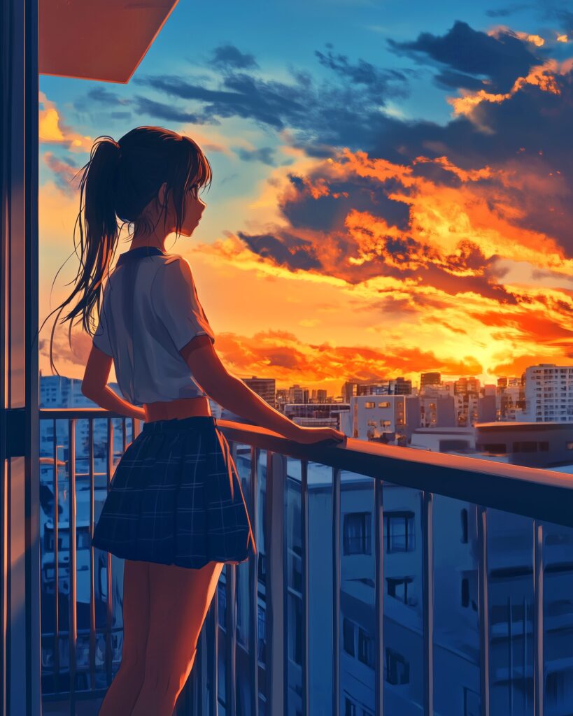 夕日女子０