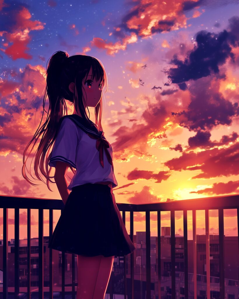 夕日女子１