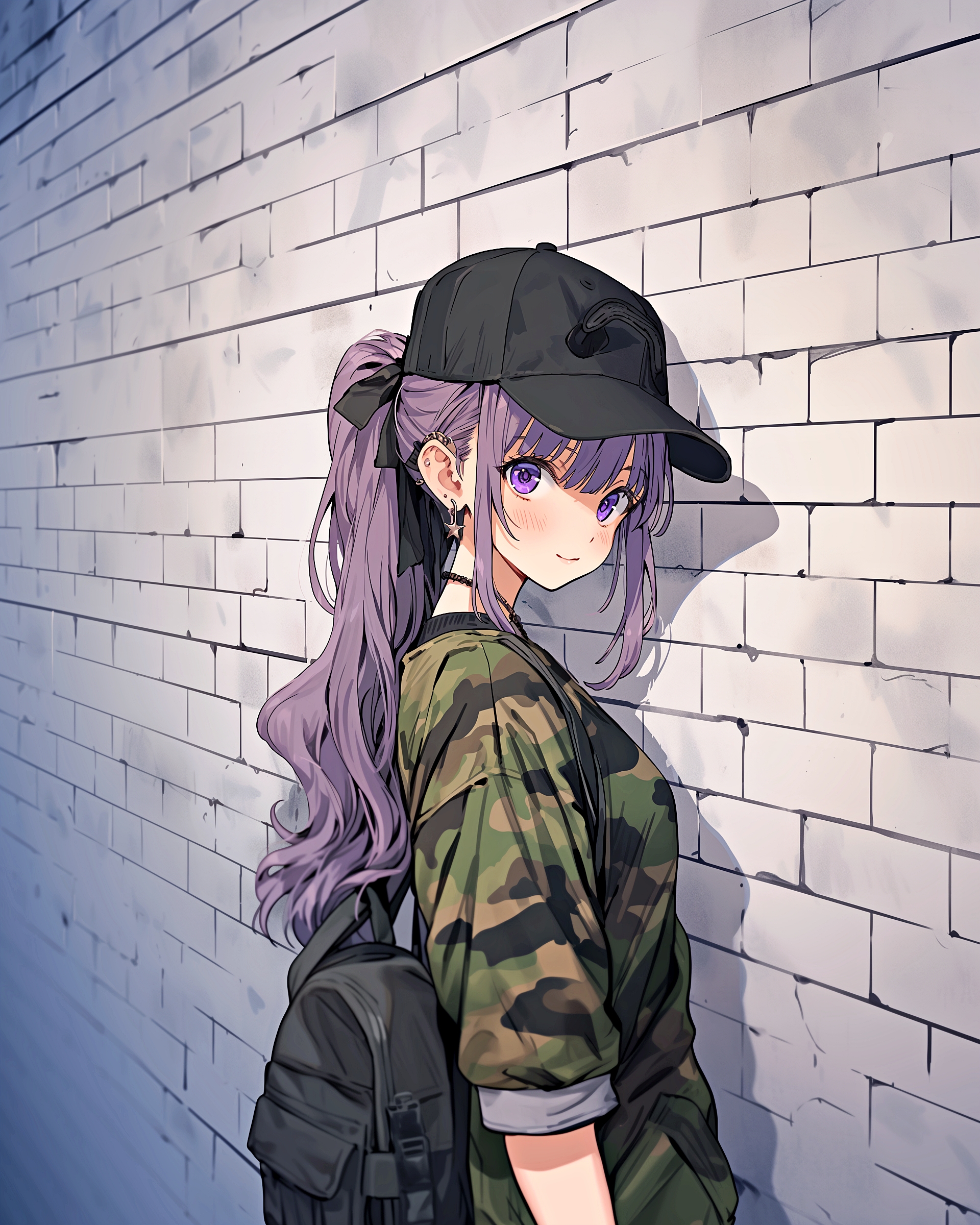 パープルヘア女子1