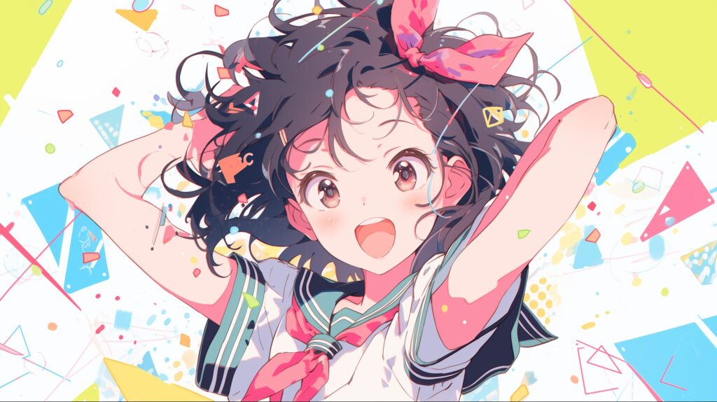 カラフル女子・横長０