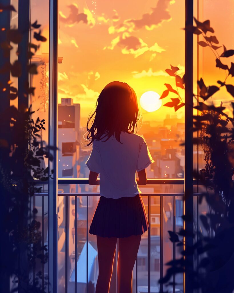 夕日女子０