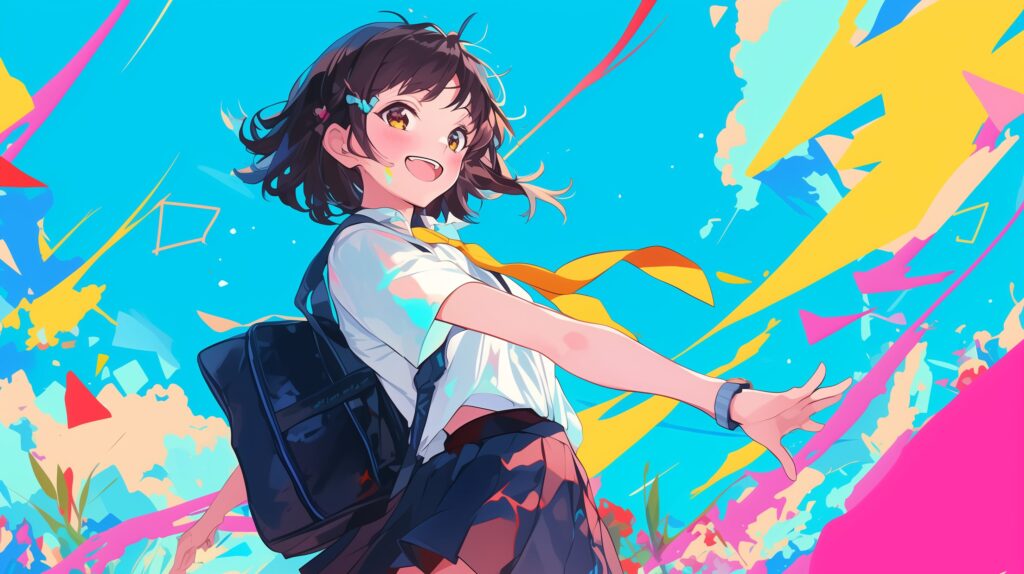 カラフル女子・横長０