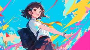 カラフル女子・横長０