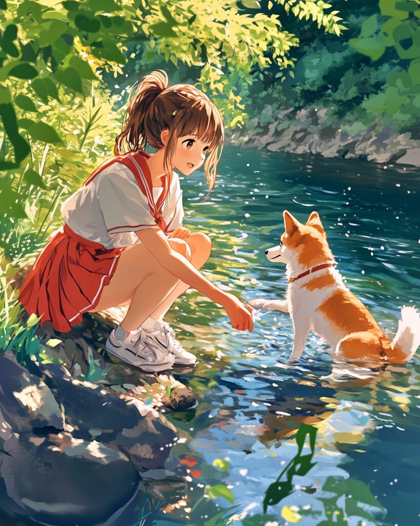 犬と女の子０