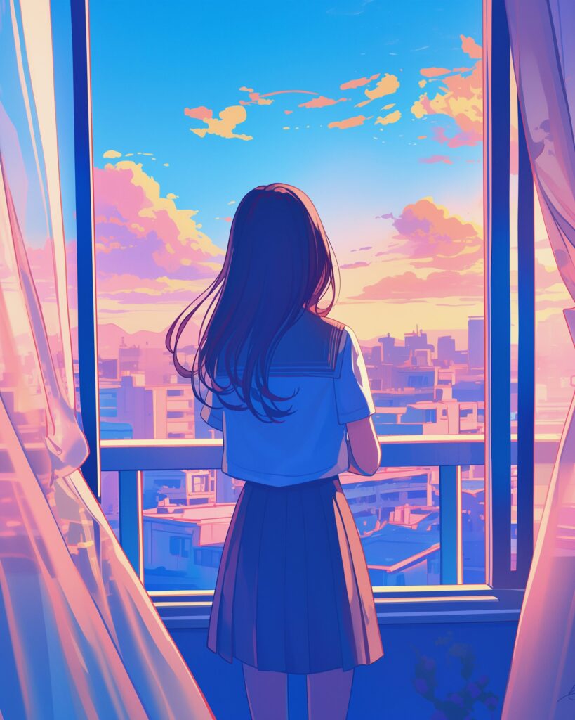 夕日女子０