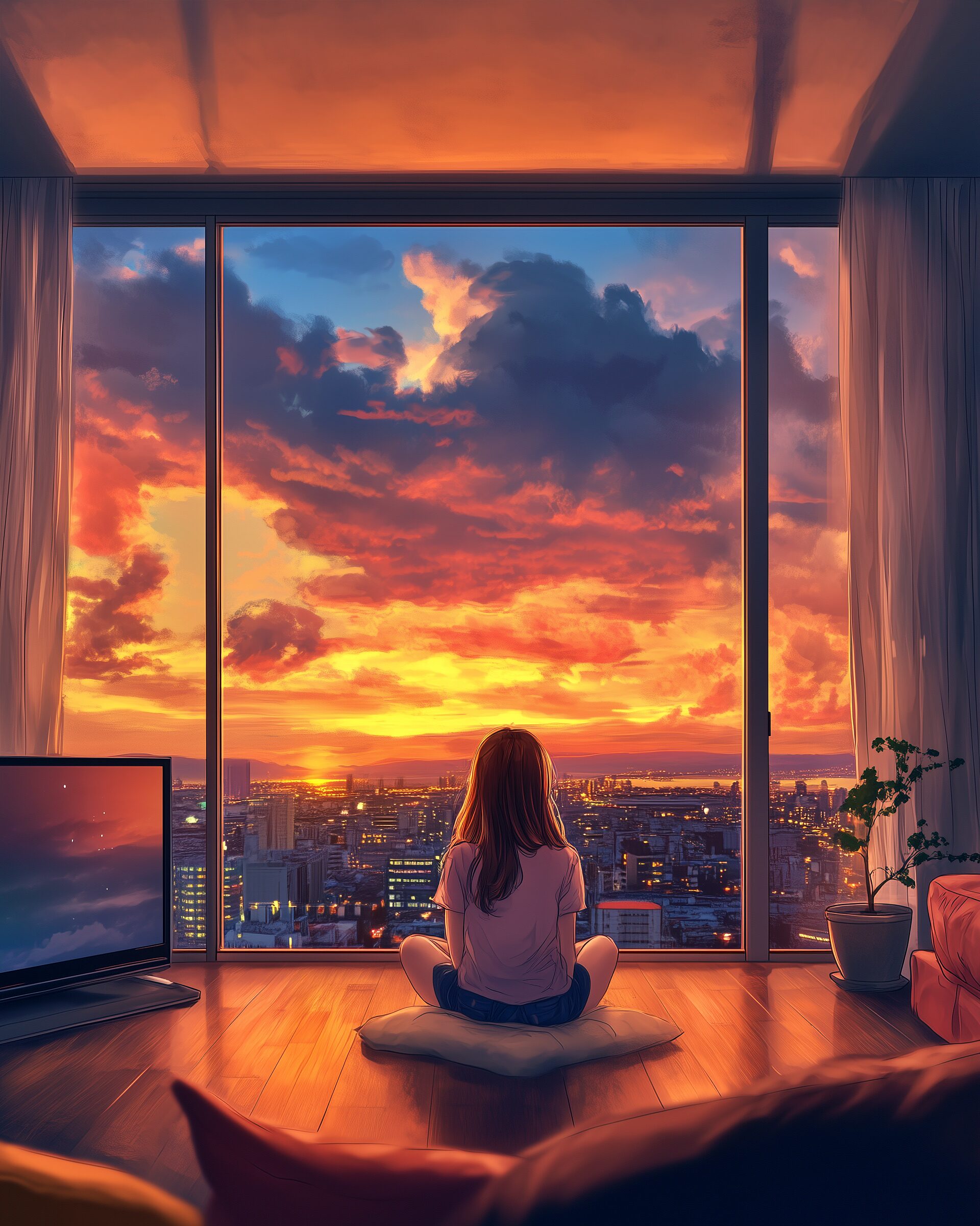夕日女子2