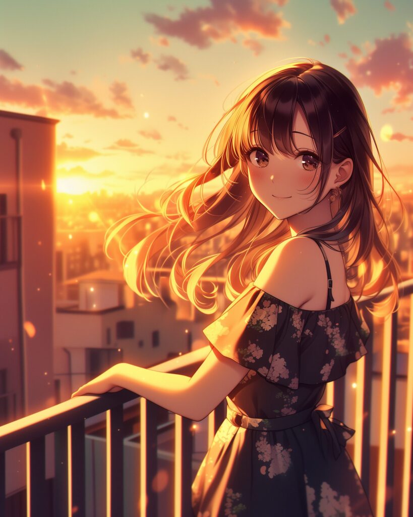 夕日女子１