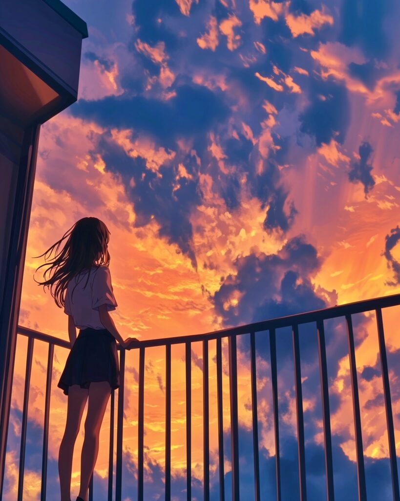 夕日女子２