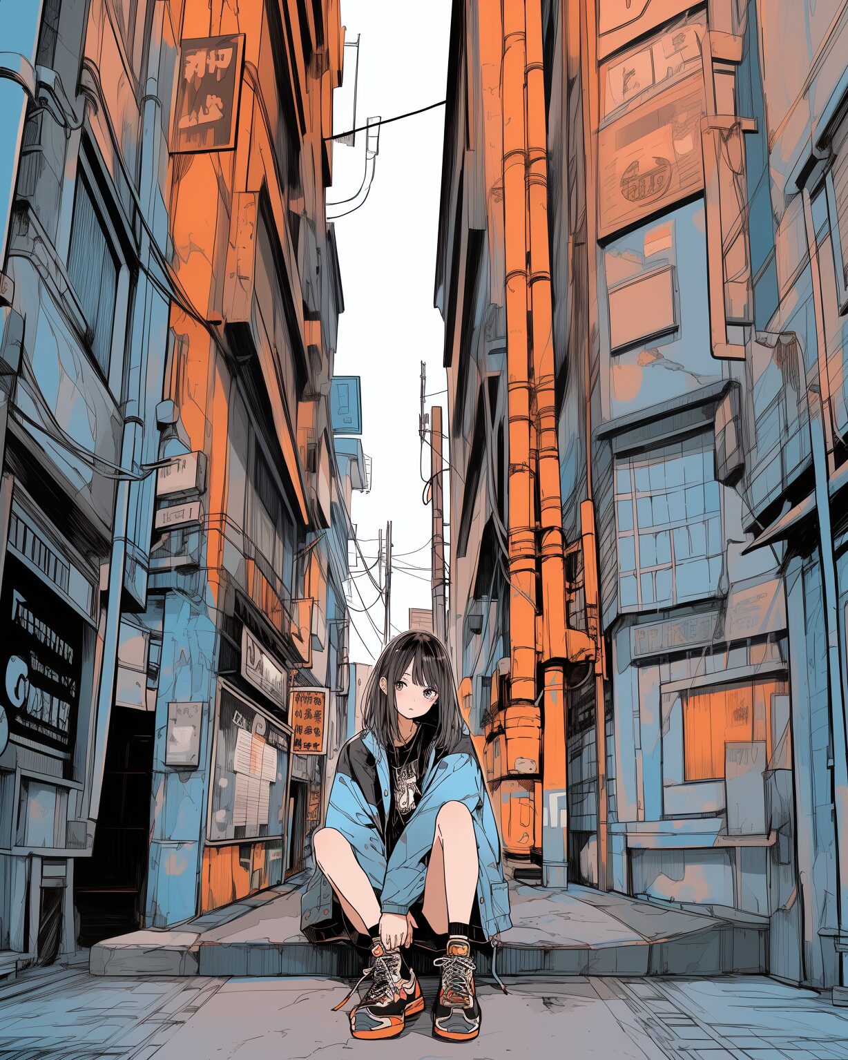 路地裏女子０