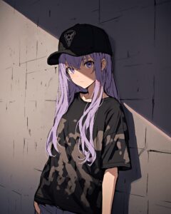 パープルヘア女子１