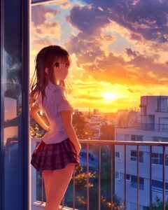 夕日女子１