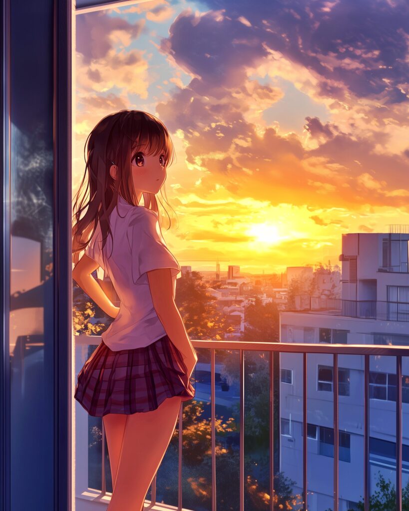 夕日女子１