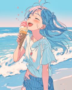 ソフトクリーム女子０