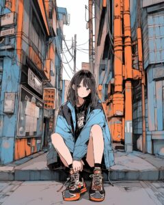 路地裏女子０