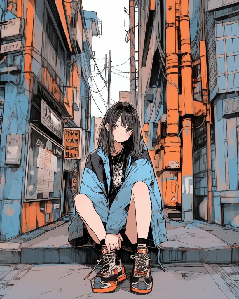 路地裏女子０