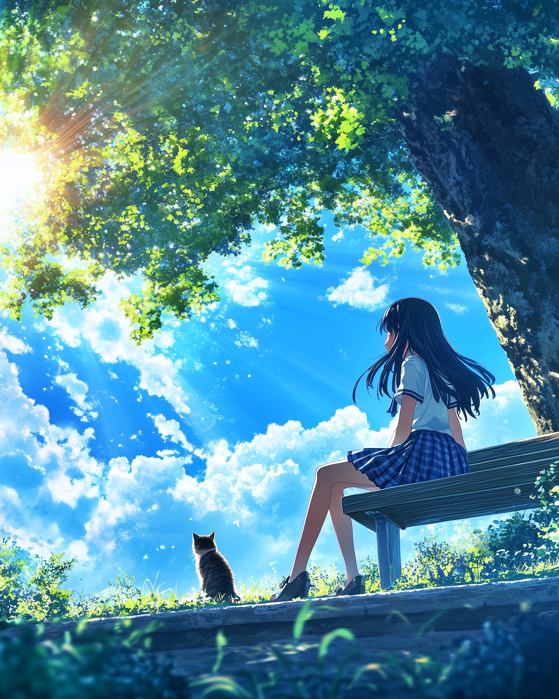 ベンチに座る女の子2
