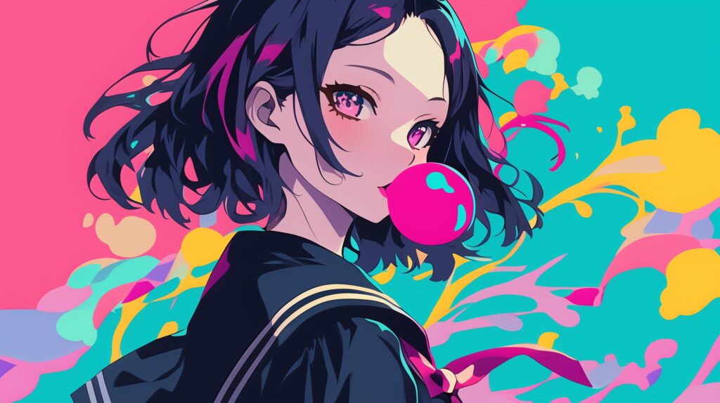 カラフル女子・横長０
