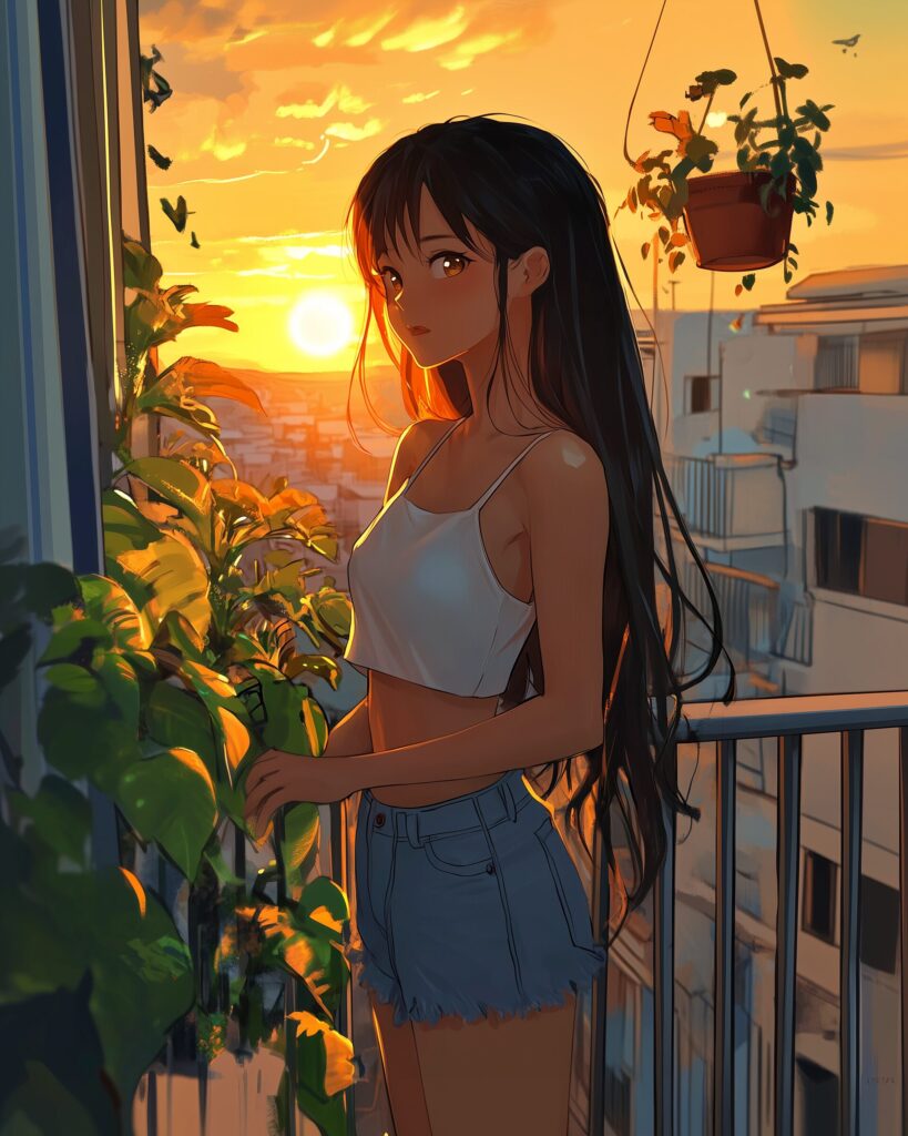 夕日女子０