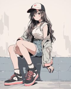 秋服ファッション女子０