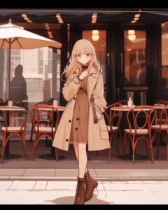 ブラウンファッション女子０