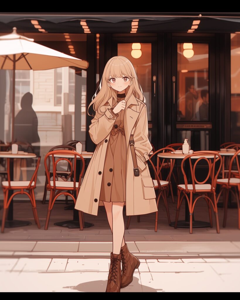 ブラウンファッション女子０
