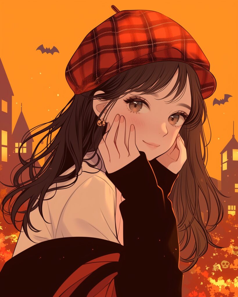 赤チェック女子０