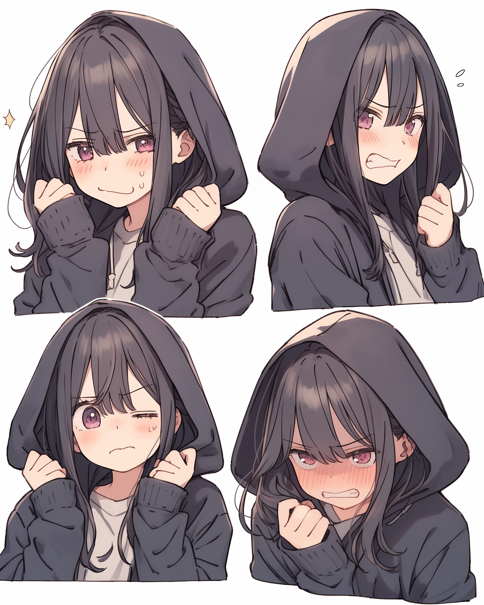 感情的パーカー女子0