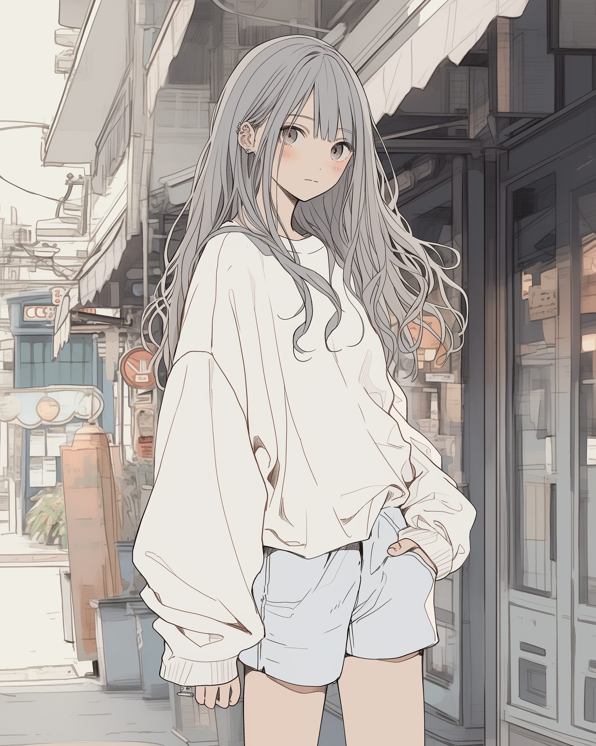 秋服ファッション女子１
