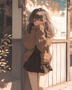 ブラウンファッション女子０