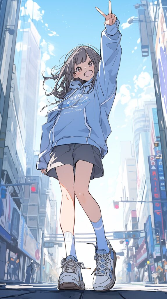 パーカー女子・壁紙０