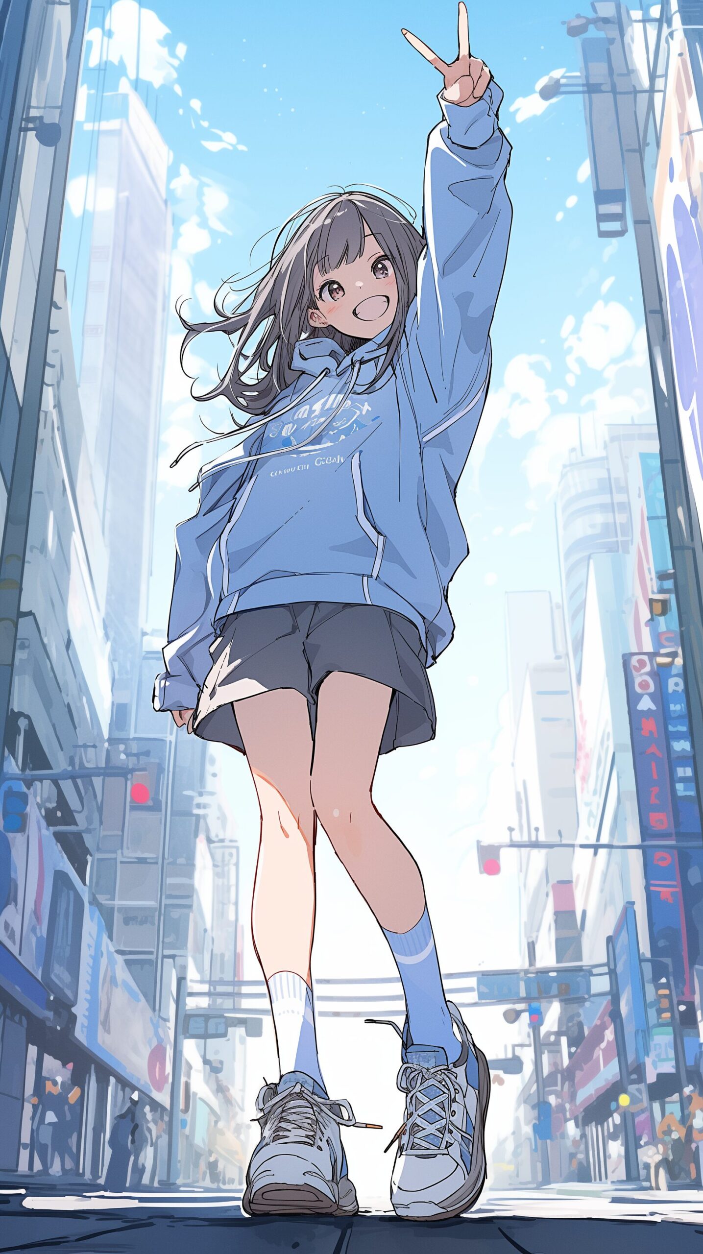 パーカー女子・壁紙0