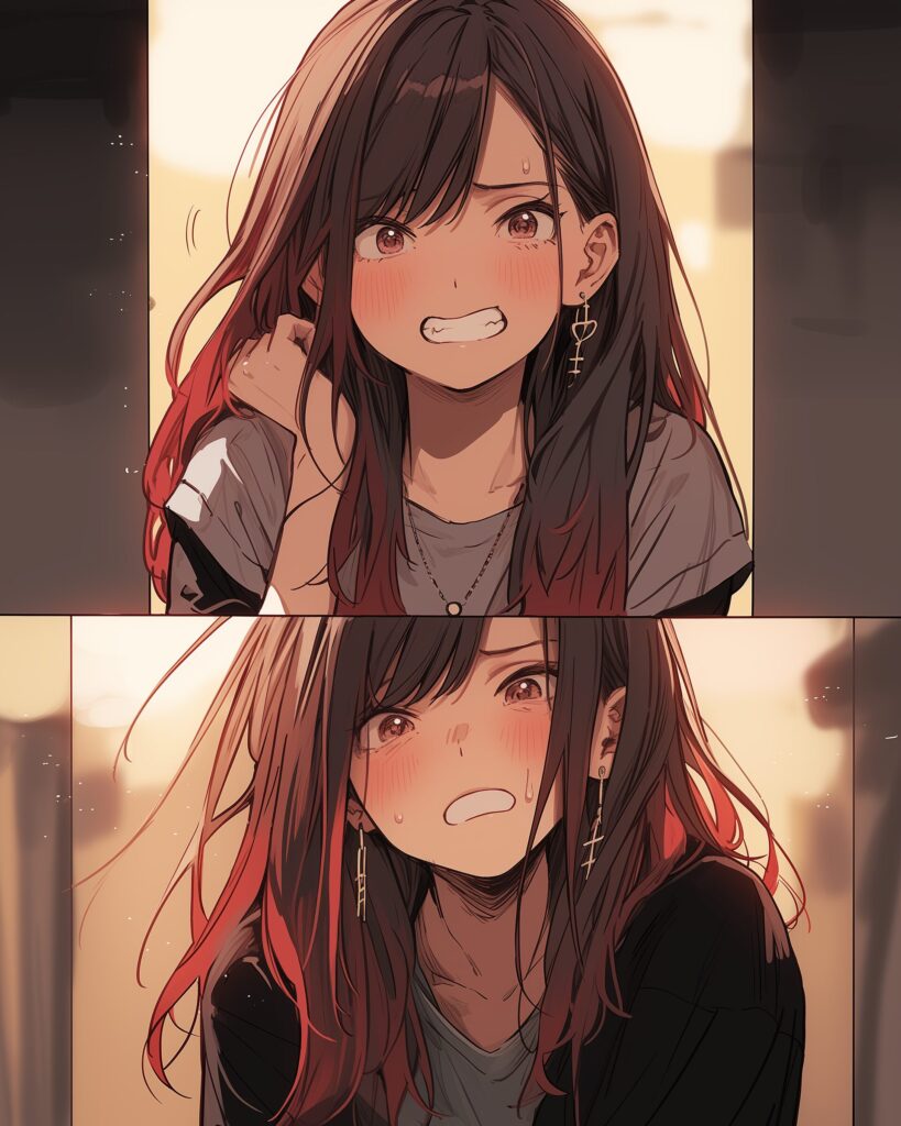 感情的な赤髪女子０