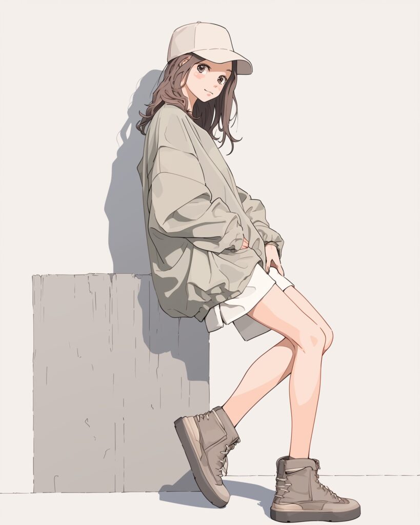 秋服ファッション女子０