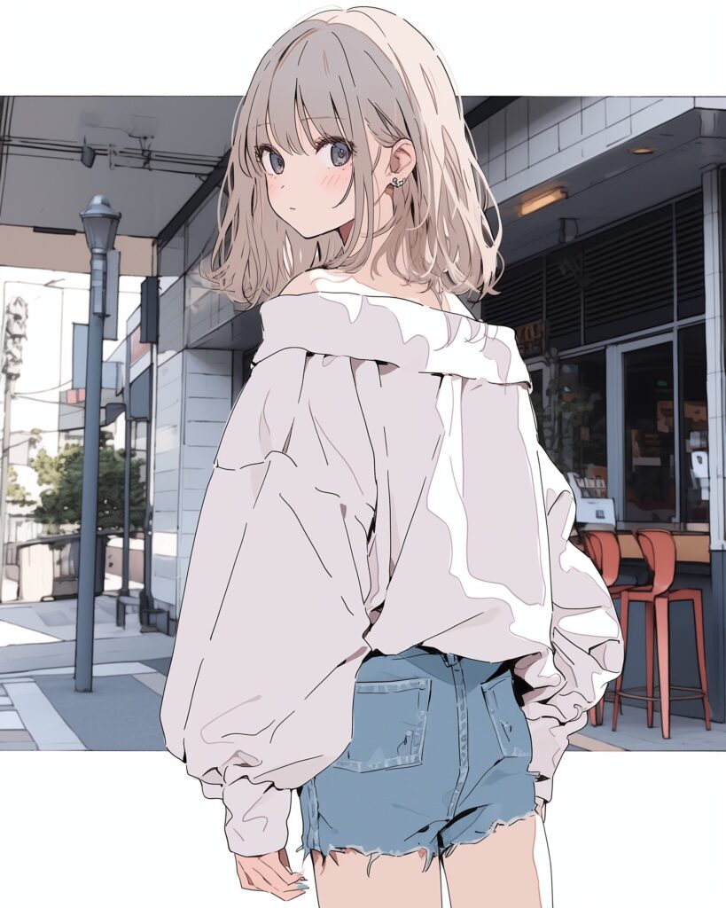 秋服ファッション女子１