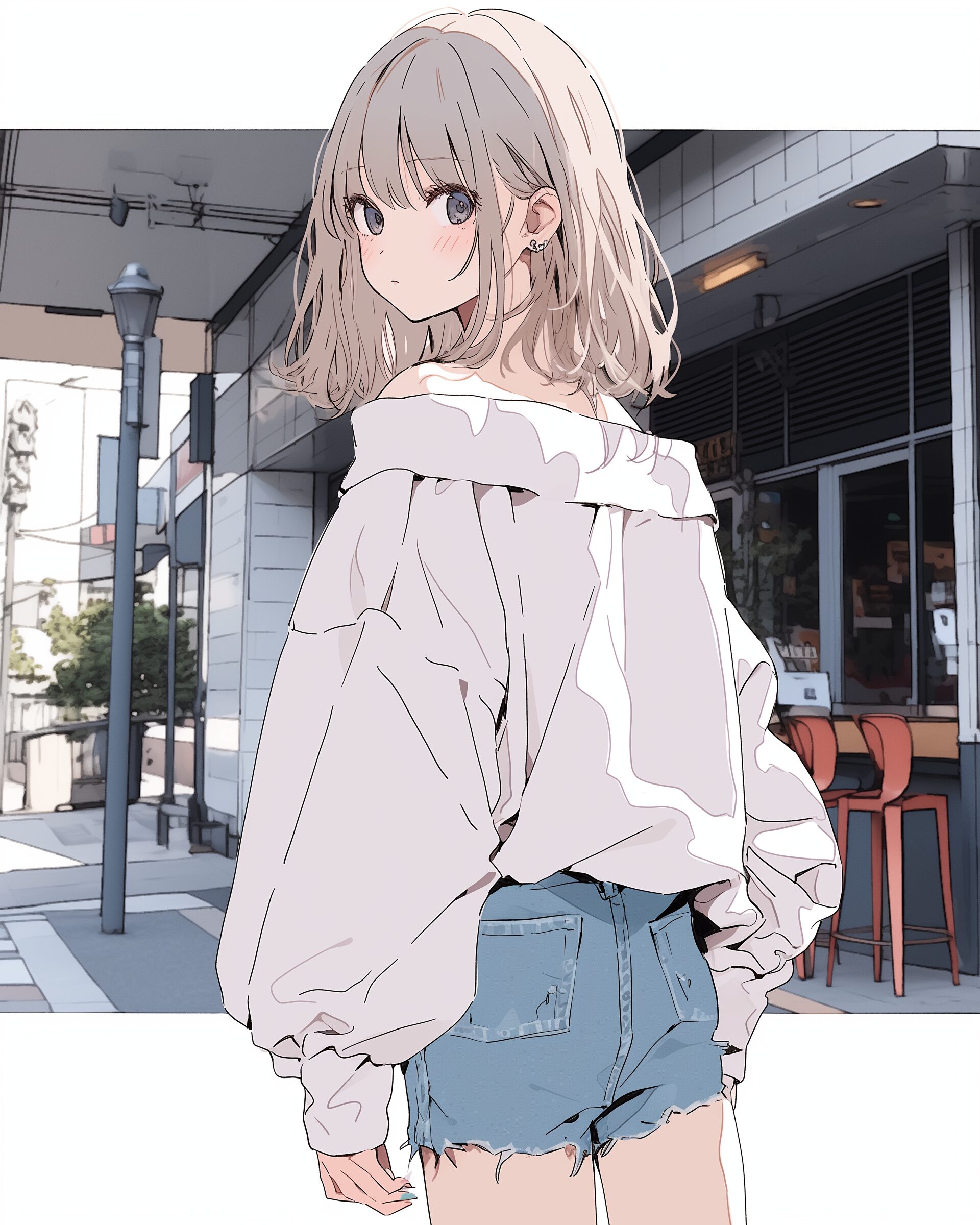 秋服ファッション女子１