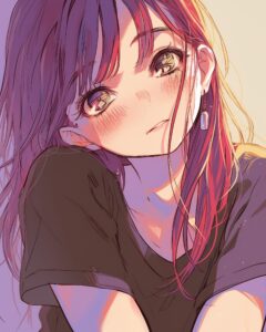 赤髪女子のアップ０